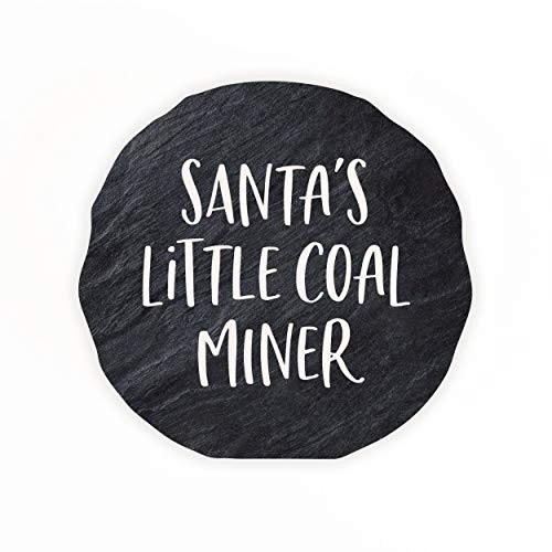 P_ Graham Dunn Santas Little Coal Miner Coal Black 3_5 x 3_25 Pine Wood Holiday Tabletop Sign