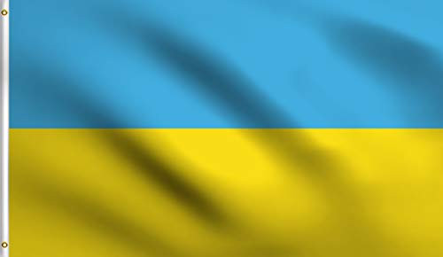 DMSE Ukraine Flag 3X5Ft Foot 100 Polyester 100D Flag