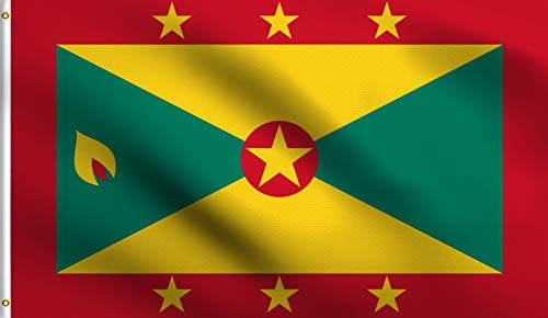 DMSE Grenada Flag 3X5Ft Foot 100 Polyester 100D Flag