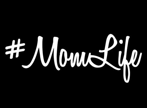 LLI Mom Life Decal Vinyl Sticker  Cars Trucks Vans Walls Laptop  White  7_5 x 2_7 in  LLI1478