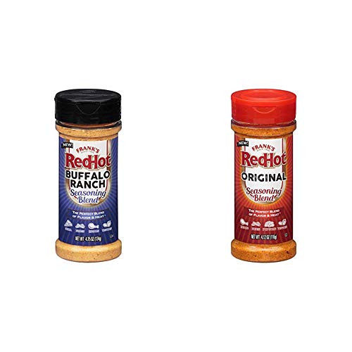 Franks RedHot Original Seasoning Blend Hot Sauce Powder 4_12 oz with Franks Redhot Buffalo Ranch Seasoning Blen Buffalo Flavor 4_75 oz Franks RedHot Original Seasoning Blend Hot Sauce Powder 4_12 oz with Franks Redhot Buffalo Ranch Seasoning Blen Buffalo Flavor 4_75 oz