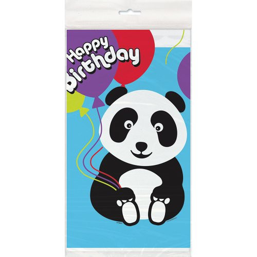 Panda Birthday Plastic Tablecloth 84 x 54