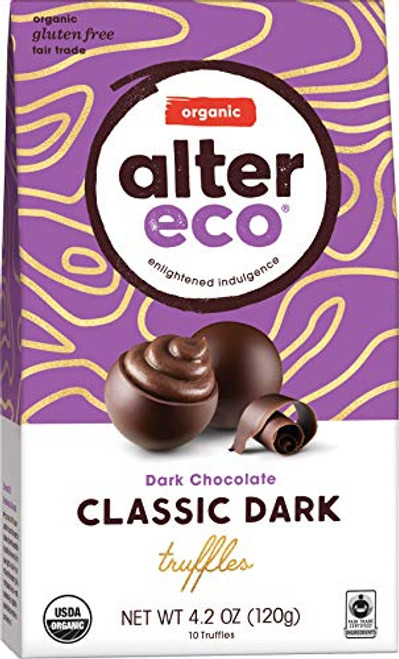 Alter Eco Classic Dark Chocolate 58 Pure Dark Cocoa Organic Dark Chocolate Truffles 10 Truffle Bag Alter Eco Classic Dark Chocolate 58 Pure Dark Cocoa Organic Dark Chocolate Truffles 10 Truffle Bag