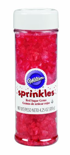 Wilton Sugar Gems Cake Topper Red