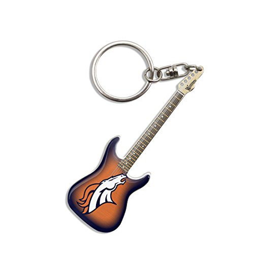 Woodrow Guitar by The Sports Vault NFL Denver Broncos Guitar Keychain One Size Woodrow Guitar by The Sports Vault NFL Denver Broncos Guitar Keychain One Size