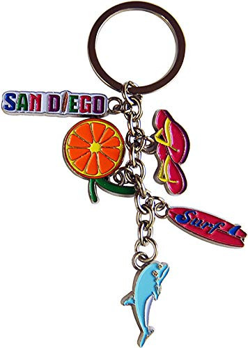San Diego 5 Charm Keychain