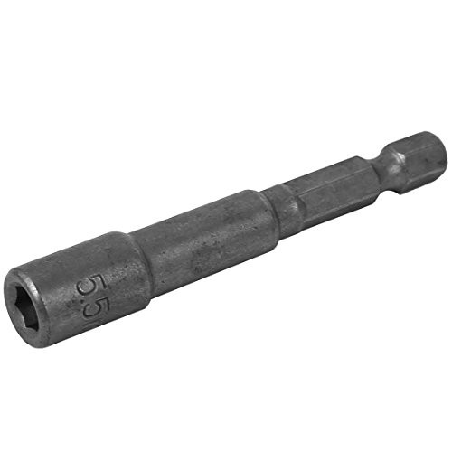 uxcell 65mm Length 5.5mm Hexagon Socket Spanner Magnetic Nut Driver Bit Gray