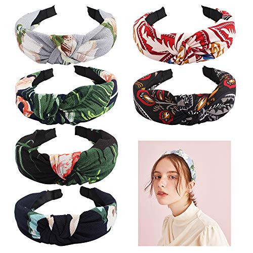 Ondder 6 Pack Knotted Headbands Bowknot Turban Headbands for Women Hard Headband Headwear Cute Flower Hair Band Floral Hairbands Hair Accessories for Women Ondder 6 Pack Knotted Headbands Bowknot Turban Headbands for Women Hard Headband Headwear Cute Flower Hair Band Floral Hairbands Hair Accessories for Women