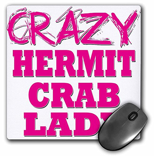 3dRose Crazy Hermit Crab Lady Mouse Pad (mp_175104_1)