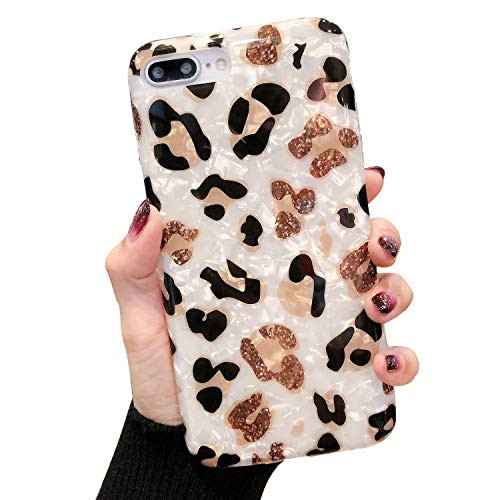 iPhone 7 Plus Case DGtek Glitter Bling Heavy Duty Sparkle Dual Layer Protective Hard PC  Soft TPU Inner Shell Skin for Apple iPhone 7 Plus 5_5 Leopard B