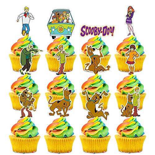 24 Toppers for Scooby Doo Cupcake Toppers Happy Birthday Cake Toppers Cake Decorations for Bday Theme Party 24 Toppers for Scooby Doo Cupcake Toppers Happy Birthday Cake Toppers Cake Decorations for Bday Theme Party
