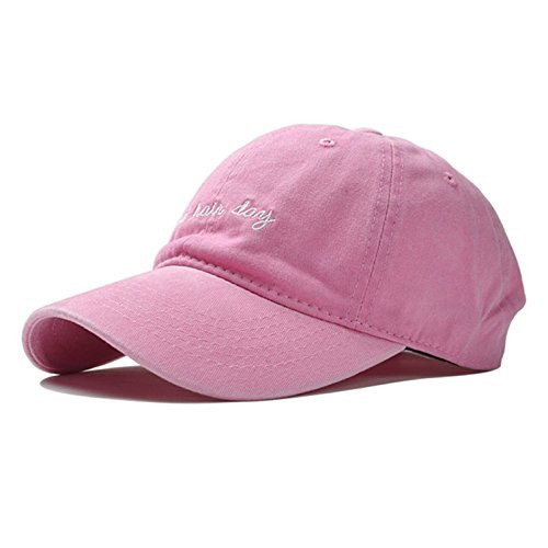 Bad Hair Day Dad Baseball Cap Embroidery Distressed Adjustable Vintage Hat Pink