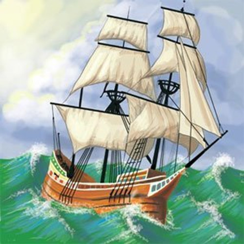 J Tall Ship Decorative Ceramic Wall Art Tile 4x4 J Tall Ship Decorative Ceramic Wall Art Tile 4x4