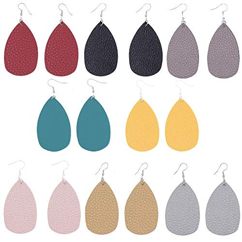 8 Pairs Faux Petal Leather Earrings Sets Lightweight Leather Leaf Earrings Teardrop Handmade Antique Drop Dangle Earring for Women Girls 8 Pairs Faux Petal Leather Earrings Sets Lightweight Leather Leaf Earrings Teardrop Handmade Antique Drop Dangle Earring for Women Girls