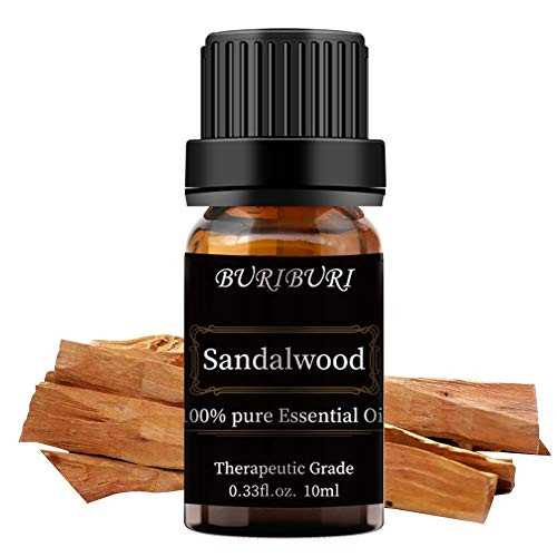 BURIBURI Sandalwood Essential Oil 100 Pure Undiluted Therapeutic Grade Natural Aromatherapy Oil for Diffuser Massage