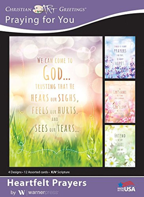 Heartfelt Prayers - Praying for You Greeting Cards - KJV Scripture - Box of 12 Heartfelt Prayers - Praying for You Greeting Cards - KJV Scripture - Box of 12