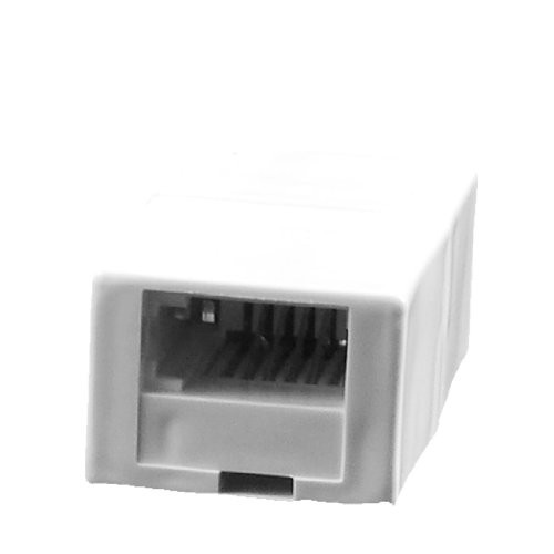 Uxcell BT 6P4C Female Plug Telephone Coupler and Connector for Landline Telephone, White