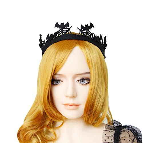 Halloween Headbands?Bat Spider Web Crown Hair Band Headdress for Women Devil Vampire Hair Accessories for Ghost Festival Ball Party Masquerade and Cosplay_