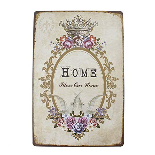 Nawilbi Welcome to Our Refuge Tin Sign 12X8 Bless Our Home
