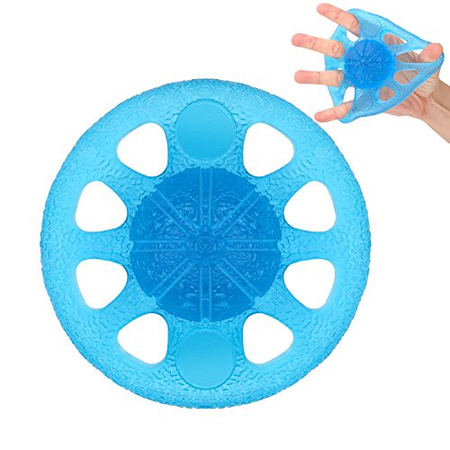 MoKo Grip Exerciser Ball Finger Exerciser   Hand Strengthener Squeeze and Flex Training for Thera-Band Strength Training Stress Reflexology Muscle Pain Relief and Therapy Blue