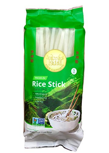Four Elephants Premium Rice Stick Noodle Non-GMO Verified 1Pack 5 MM