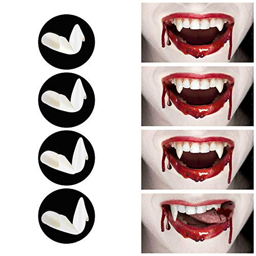 Cosplay Vampire Fangs Cosplay Accessories Halloween Party Prop Decoration Fake Vampire Teeth Werewolf Fangs Vampire Dentures for Kids Adults 4 Pairs Cosplay Vampire Fangs Cosplay Accessories Halloween Party Prop Decoration Fake Vampire Teeth Werewolf Fangs Vampire Dentures for Kids Adults 4 Pairs