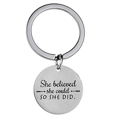 Inspirational Keychain She Believed She Could So She Did Arrow Keychain Graduation Gifts Inspirational Girls Jewelry
