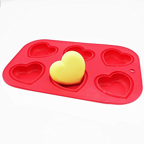 X-Haibei Love Heart Shape Cake Baking Pan Soap Mousse Mold Silicone