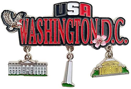 American Cities and States of Magnets Washington D_C_ Patriotic Magnet