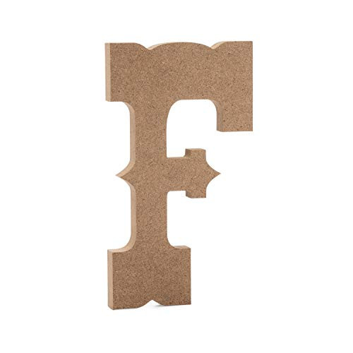 6 Western Wooden Letter F - JoePauls Crafts Premium MDF Wood Wall Letters 6 inch F