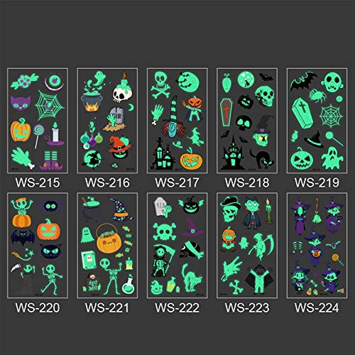 Halloween Temporary Tattoos for kids Glow in the Dark Halloween Tattoos for Boys Girls 10 Sheets 100Pcs Waterproof Tattoos Stickers PumpkinSkullGhostMonster Tattoos Stickers for Kids Children Party Favors Halloween Temporary Tattoos for kids Glow in the Dark Halloween Tattoos for Boys Girls 10 Sheets 100Pcs Waterproof Tattoos Stickers PumpkinSkullGhostMonster Tattoos Stickers for Kids Children Party Favors