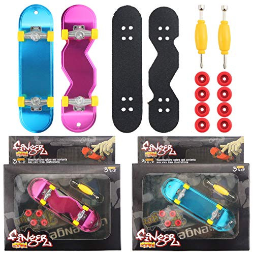 Oruuum 6Pcs Professional Mini FingerboardsFinger Skateboard Unique Matte Surface Random Pattern 2-Style