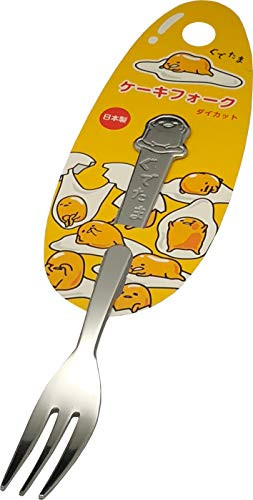 KAKUSE Sanrio Gudetama Stainless Cake Fork 13_3cm L Flatware Serving Forks Kitchen Japan Die-Cut