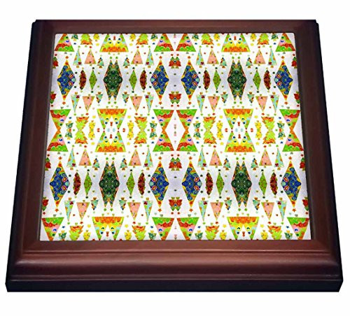 3dRose trv_32003_1 Colorful Trees Trivet with Ceramic Tile, 8 by 8", Brown 3dRose trv_32003_1 Colorful Trees Trivet with Ceramic Tile, 8 by 8", Brown