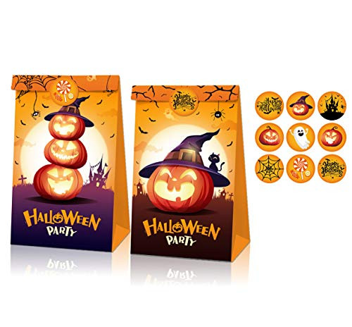 12 Packs Halloween Treats Bags18 Pcs Halloween Stickers Party FavorsKids Halloween Candy Bags for Trick or TreatingMini Paper Gift Bags for Treats Snacks Halloween Goodie Bags Party Supplies 12 Packs Halloween Treats Bags18 Pcs Halloween Stickers Party FavorsKids Halloween Candy Bags for Trick or TreatingMini Paper Gift Bags for Treats Snacks Halloween Goodie Bags Party Supplies
