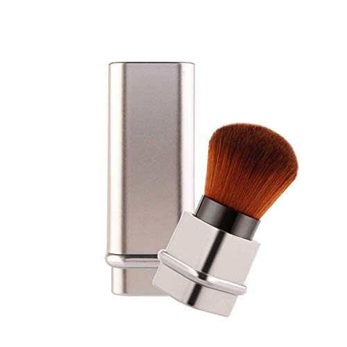 Adjustable Blush Brush Retractable Foundation Blusher Face Powder Beauty Cosmetic Tool Silver