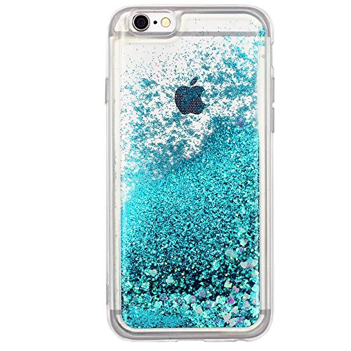 iPhone 6 case iPhone 6s case Quicksand Glitter Bling TPU case Flowing Liquid Sparkle case for iPhone 6 6s 4_7 Turquoise