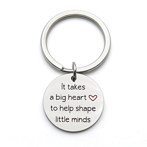 Teacher Keychain It Takes a Big Heart to Help Shape Little Minds Teacher Appreciation Gift Stainless Steel Keychain Key Ring Teacher Keychain It Takes a Big Heart to Help Shape Little Minds Teacher Appreciation Gift Stainless Steel Keychain Key Ring
