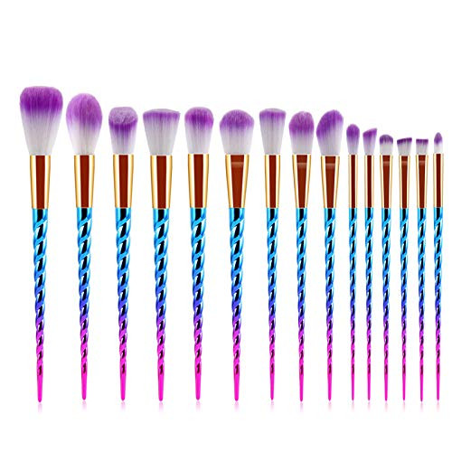 UNF Professional Makeup Brush Set Premium Synthetic Kabuki Foundation Blending Blush Concealer Eye Face Liquid Powder Cream Cosmetics Brushes Kit Enviromental And Notoxic Makeup Brush Set Rainbow