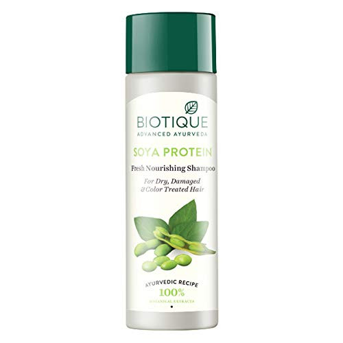 Biotique Bio Soya Protein Fresh Nourishing Shampoo For Dry Damaged Color Treated Hair 120 Ml 4_05 Oz_ Biotique Bio Soya Protein Fresh Nourishing Shampoo For Dry Damaged Color Treated Hair 120 Ml 4_05 Oz_