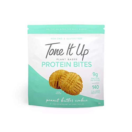 Tone It Up Protein Bites  Peanut Butter Cookie 8g Protein Gluten Free Dairy Free Non GMO Plant Based_63 oz bar 8 Count