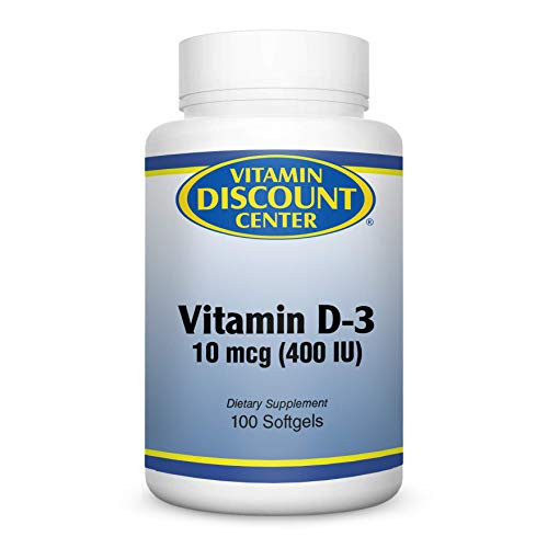 Vitamin Discount Center Vitamin D-3 400 IU 100 Softgels