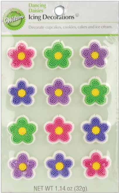 Wilton Icing Decorations Dancing Daisies 12-Pack Wilton Icing Decorations Dancing Daisies 12-Pack