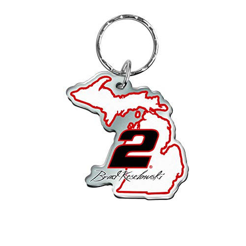 WinCraft NASCAR Penske Racing Brad Keselowski NASCAR Brad Keselowski 2 Keychain Freeform Multi na