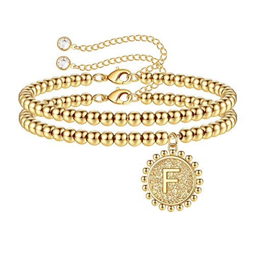 Gold Initial Bracelets for Women 14K Gold Plated Gold Bracelets Initial Bracelets for Women Teen Girls Jewelry Dainty Beaded Bracelets for Girls Kids Toddler Little Girls Jewelry Gifts Letter F Gold Initial Bracelets for Women 14K Gold Plated Gold Bracelets Initial Bracelets for Women Teen Girls Jewelry Dainty Beaded Bracelets for Girls Kids Toddler Little Girls Jewelry Gifts Letter F