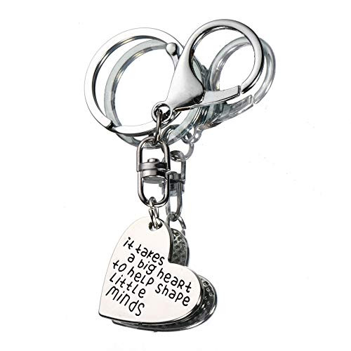 AMOBESTER Teacher Gift Keychain It Takes a Big Heart to Help Shape Little Minds Thanksgiving Gift for Teacher AMOBESTER Teacher Gift Keychain It Takes a Big Heart to Help Shape Little Minds Thanksgiving Gift for Teacher