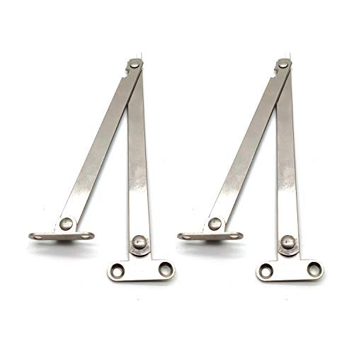 Lid Hinge Support Addlike Lid Support Hinge Stay 10x0_39LxW Cabinet Hinges Left and Right Iron Silver Set of 2