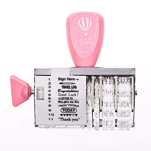 D-Worthy 12 Phrase Messages Rubber Date Stamp