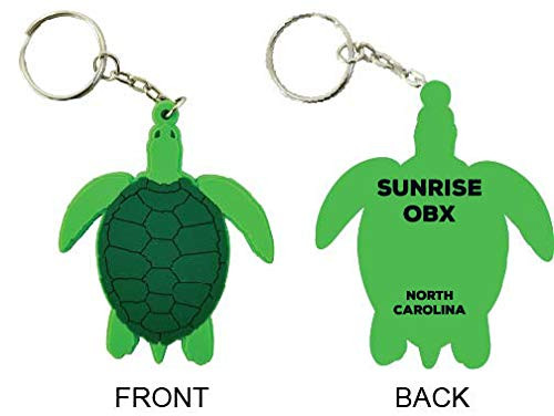 Sunrise OBX North Carolina Souvenir Green Turtle Keychain Sunrise OBX North Carolina Souvenir Green Turtle Keychain