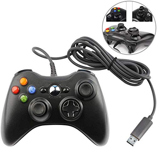 Baodeli Wired USB Game Controller Gamepad Game Joystick Game Board for Microsoft Xbox 360 and PC Windows 7 8 10 XP Black
